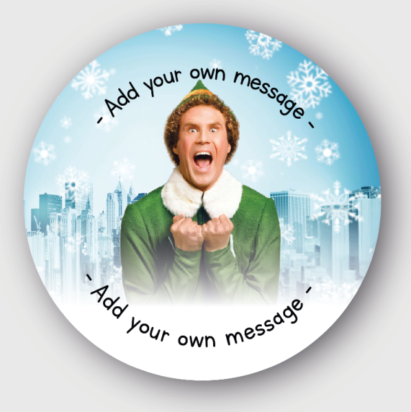 24 Personalised Christmas Stickers Buddy the Elf